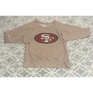 San Francisco 49ers NFL Girls Apparel Crewneck Sweatshirt XL Tan Logo‎